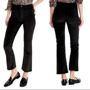J Crew Black Billie Demi Boot Crop Corduroy Pants Size 25‎